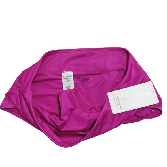 Athleta L electric fuchsia pink Malibu boyshort bottom bikini swim bathing suit - Picture 3 of 3